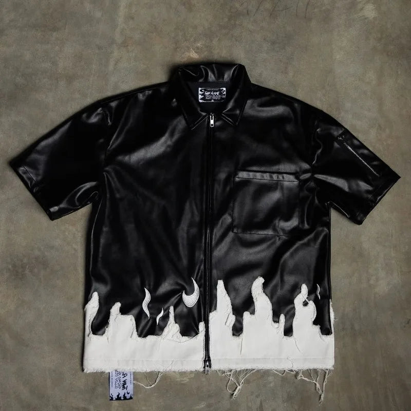 Vintage embroidered Hip Hop Fashion Shirt
