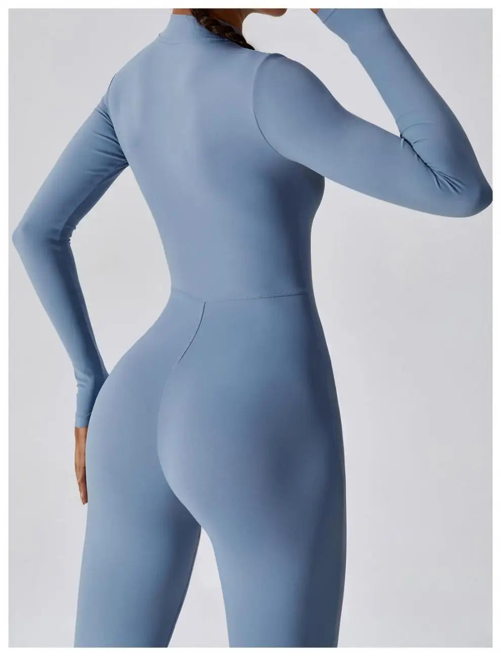 One-piece Sports Training Jumpsuit Women's Long Sleeve Tight Hip-highlighting Bodysuit Gym Clothing Sexy Dance Exercise Tights