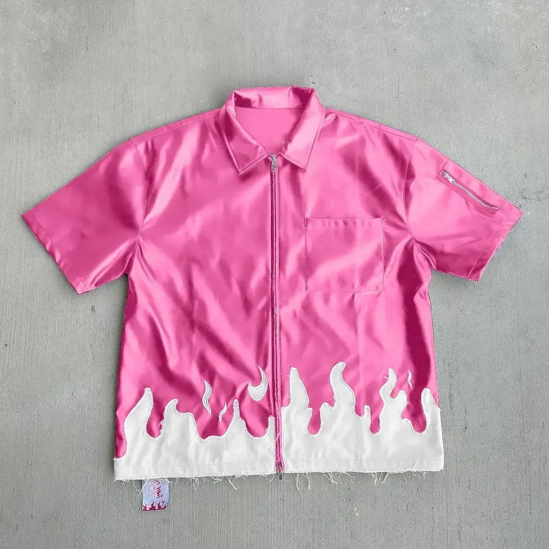 Vintage embroidered Hip Hop Fashion Shirt