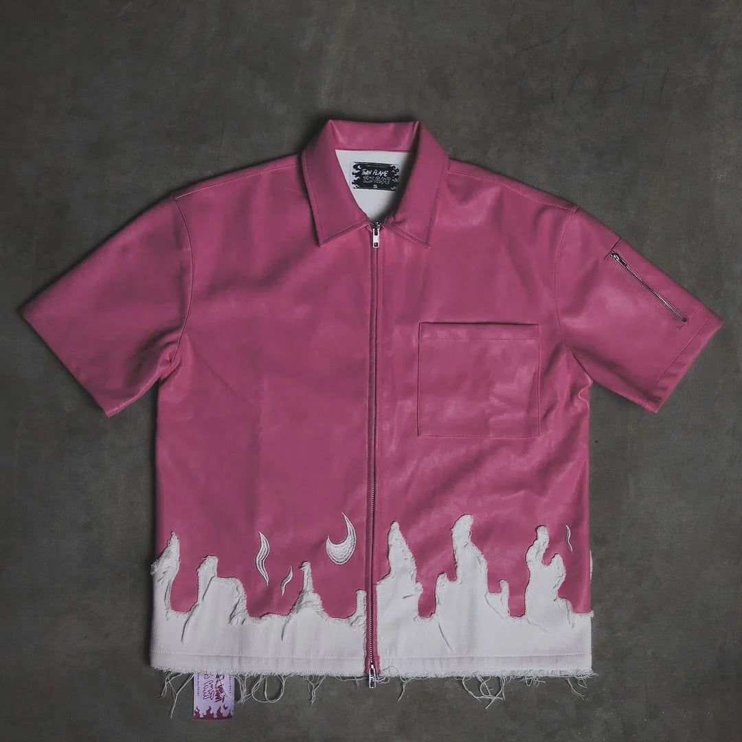 Vintage embroidered Hip Hop Fashion Shirt