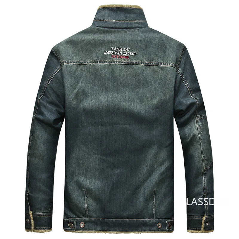 Fleece Denim Jean Jacket
