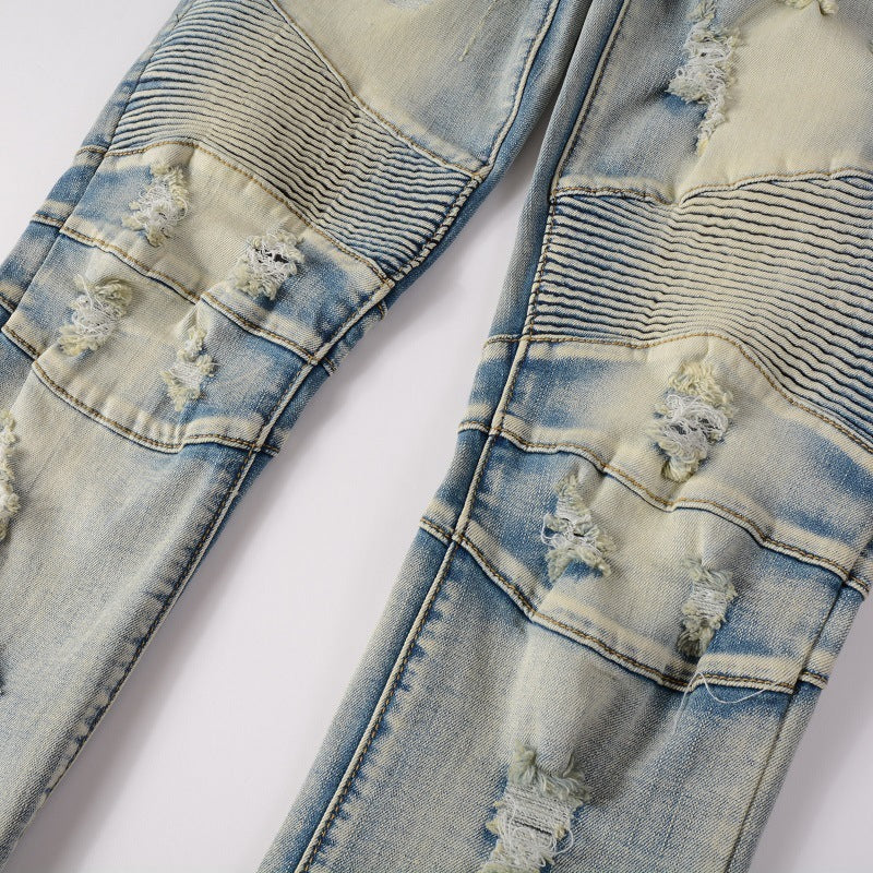 Fashionable distressed jeans