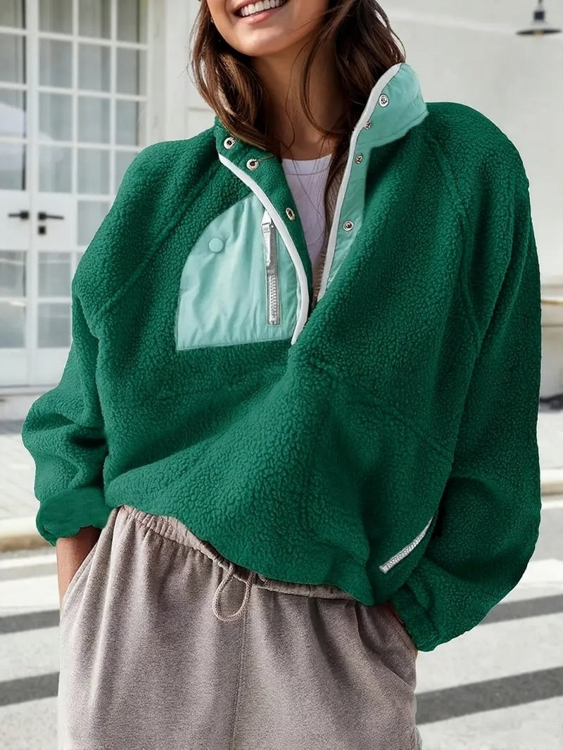 Fashionable fleece sweatshirt