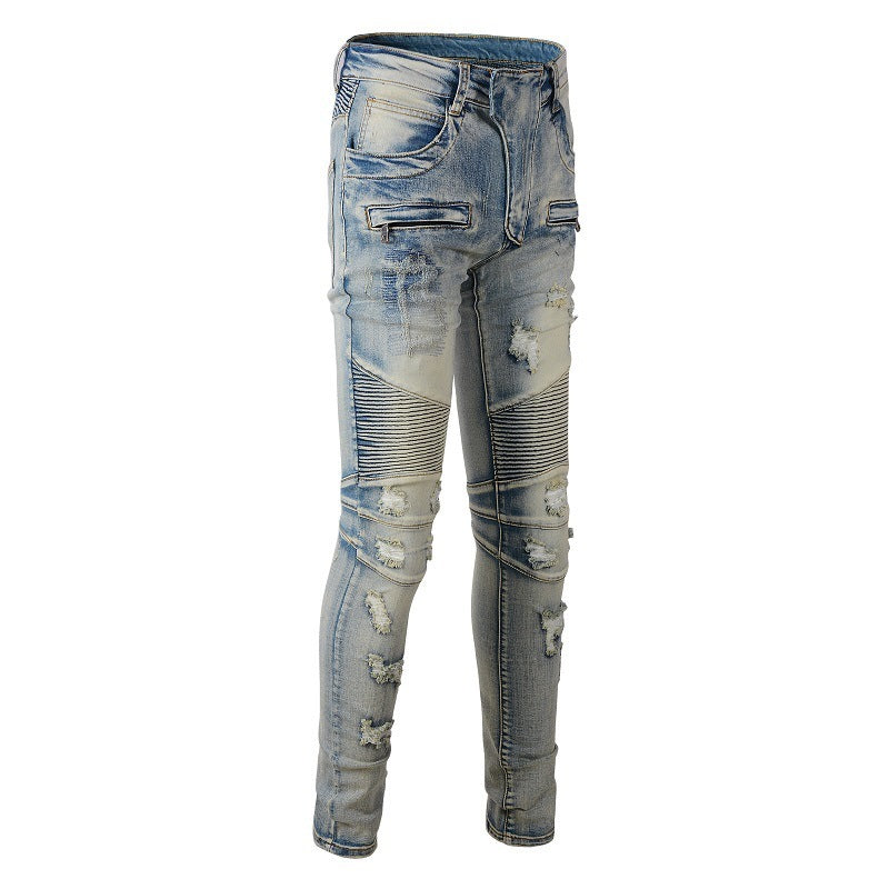 Fashionable distressed jeans