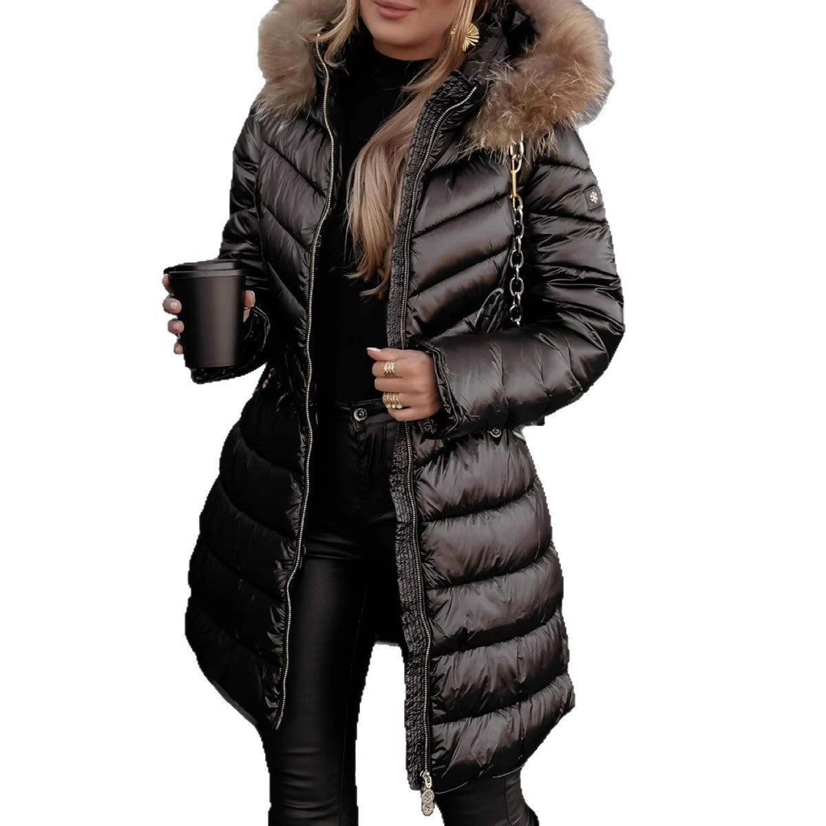Fashionable Fur Collar Winter Jacket