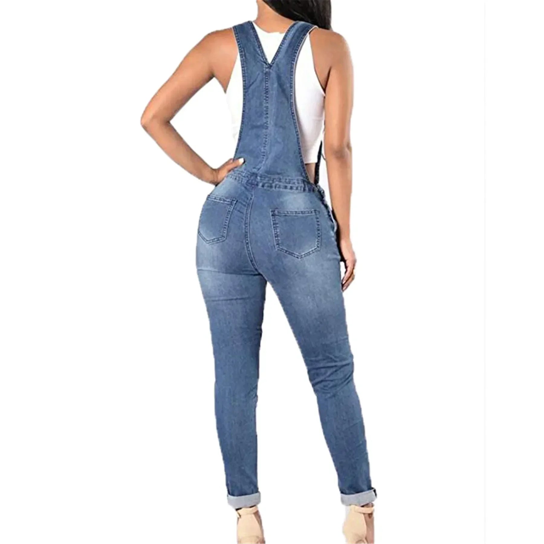 Women's Slim Fit Jean Jumpsuit