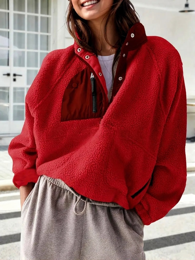 Fashionable fleece sweatshirt