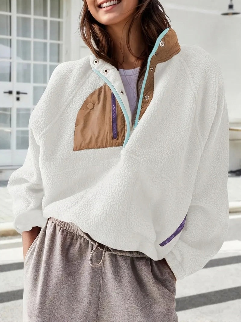 Fashionable fleece sweatshirt