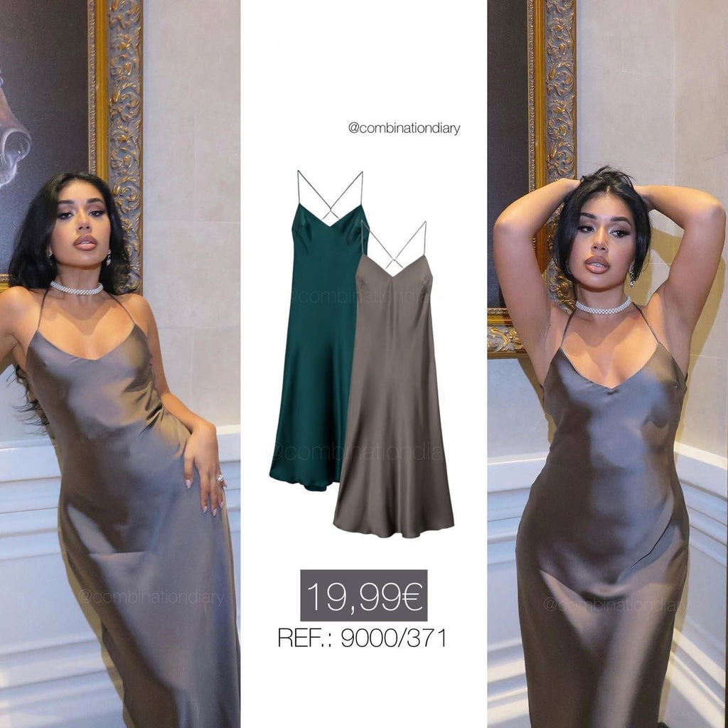 Backless sexy Mid-length Dress