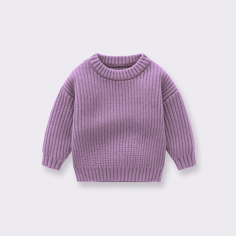 Baby Uni-Sex Handknit Pullover Loose Sweater
