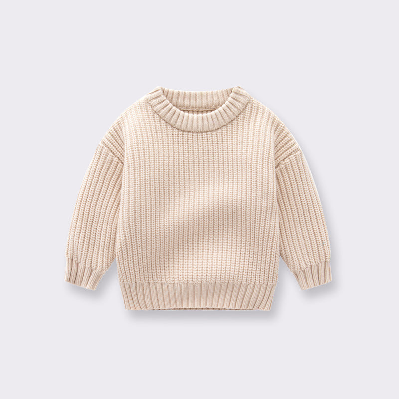 Baby Uni-Sex Handknit Pullover Loose Sweater